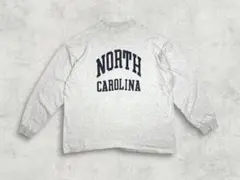 90s NORTH CAROLINA モックネック モックネック 長袖 Tシャツ