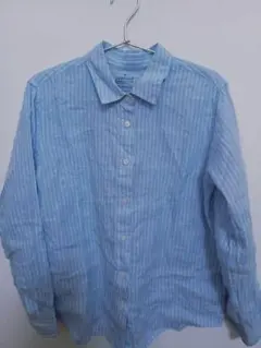 【無印良品】リネン 麻 洗いざらしレギュラーカラー長袖シャツ