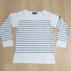 SAINT JAMES セントジェームス ナヴァル　白✕グレー　Mサイズ