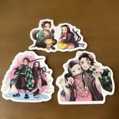 鬼滅の刃 炭治郎 禰豆子 ステッカー 3枚セット