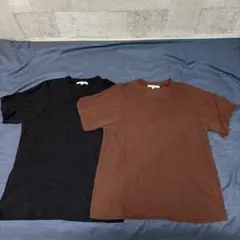 23区 Tシャツ 2枚セット 黒 ブラウン レディース 無地 カットソーのサムネイル