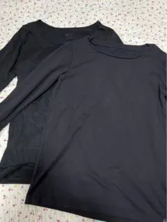 ユニクロ UNIQLO ヒートテック 極暖 130 セット 黒 長袖 シャツ