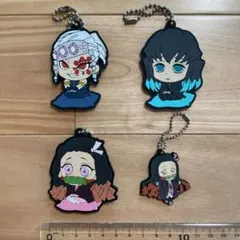 鬼滅の刃 ラバーストラップ ラバスト　4点セット