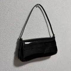 ZARA フラップ ショルダーバッグ ブラック