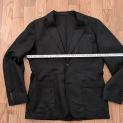 UNIQLO　ユニクロ　リネンコットンジャケット　黒のサムネイル