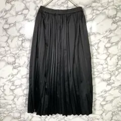 美品　and myera フェリシモ　（M）　ロングプリーツスカート　黒
