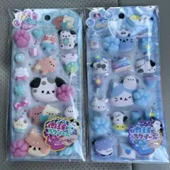 もちプニューステッカー 肉球スクイーズ付き ２枚セット