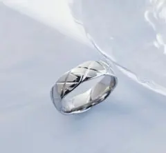 【送料無料】まもなく終了します✔️ リング　キルティング　シルバー