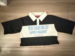 LOVE RABBY ポロシャツ風 Tシャツ ブラック
