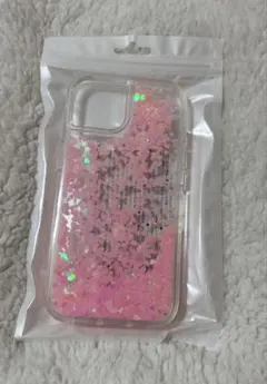ピンクグリッター iPhone15ケース‪‪❤︎‬
