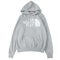 THE NORTH FACE L相当 ノースフェイス 大判ロゴ パーカー グレー