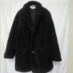 ZARA レディース オーバーサイズ フェイクファーコート 黒 - メルカリ