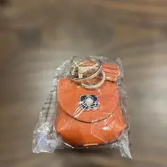 ウ*ん様 オレンジ レザー コインケース