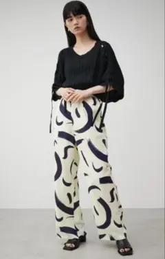 AZUL BY MOUSSY ネイチャーパターンワイドパンツ