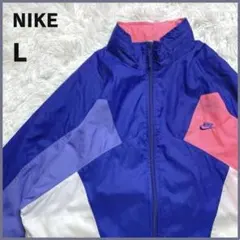 90s✨NIKE ナイキ ナイロンジャケット フード 銀タグ L レトロ感