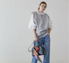 THE SHINZONE グレー Vネックスウェットベスト