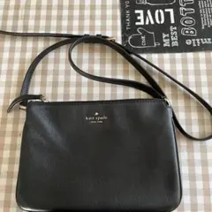 kate spade ブラック ショルダーバッグ
