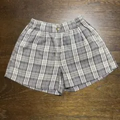 女の子　チェック柄 ハーフパンツ 120cm