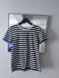 MUJI 無印良品　ボーダー半袖カットソー　Tシャツ