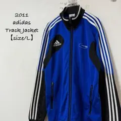 00s★adidas/アディダス★ジャージ★トラックジャケット★青黒白★L