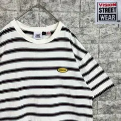 VISION STREET WEAR ボーダー 半袖 Tシャツ スケート 古着のサムネイル