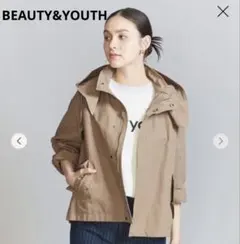 BEAUTY&YOUTH グログランフード マウンテンパーカー 2WAY撥水加工