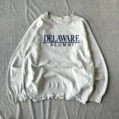 USA古着 DELAWARE ALUMNI カレッジロゴ スウェット XL