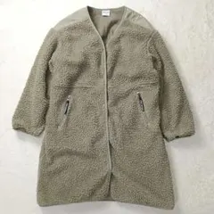 FIRST DOWN ファーストダウン ボアフリース コート カーキ Fサイズ