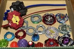 ベイブレードバースト大量まとめ売り(レアパーツあり)カスタムベイランチャー追加！ B-00 wbba.限定 カスタムベイランチャーセット サイバー