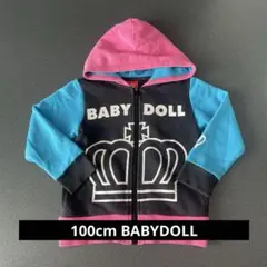 BABY DOLL 王冠プリント パーカー 100cm