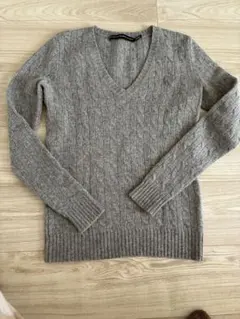 Ralph Lauren Sport グレー Vネック セーター