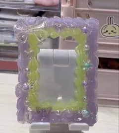 紫と黄緑色のホイップデコ