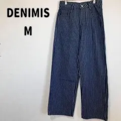 DENIMIS ストライプ デニムパンツ M ユニセックス ワイド n4290