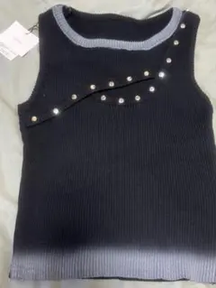 新品タグ付★ 胸元カットアウト グラデーション リブタンクトップ Y2K 韓国