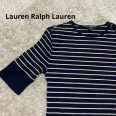 ローレンラルフローレン　半袖　ボーダー　Tシャツ　ネイビー　ゴールド　XS