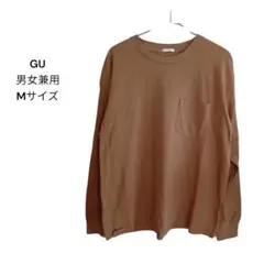 GU ジーユー ヘビーウェイトビッグT ブラウン　ユニセックスMサイズ