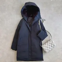 美品▲BARNYARDSTORM バンヤードストーム//ダウンコート▲ネイビー