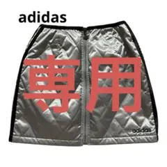 adidas キルティング　ナイロン　スカート　シルバー　Y2K ゴルフ　ミニ