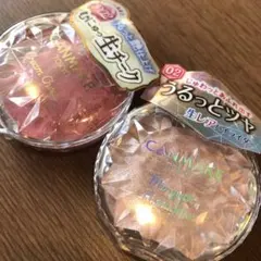 【キャンメイク】春色♡むにゅっとハイライター＆クリームチーク2個新品ローズ艶感♡