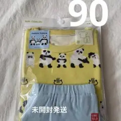 【未開封発送】ユニクロ ドライパジャマ 半袖 90 ツペラツペラ パンダ銭湯