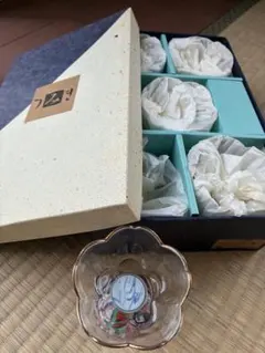 マ*坊様 レトロ ウランガラス コンポート ガラス鉢 フリル ピンク