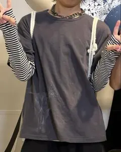 TAMYU 清家碧羽 Tシャツ チャコール