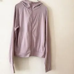 エアリズムUVカットメッシュパーカー パープル　S