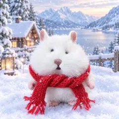 ⭐︎はむにぎり　ぬい服　マフラー　クリスマス　ハンドメイド⭐︎
