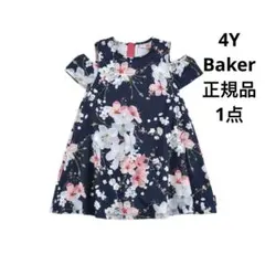新品　イギリスBaker 桜柄　ワンピース　4Y