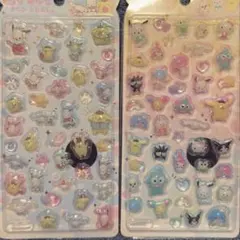 サンリオ ぷっくりシール ぷくぷくシール 立体シール 2枚