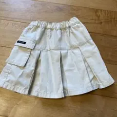 コムサイズム　ライトベージュ プリーツスカート 100cm