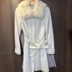 MISCH MASCH ホワイトファー襟コート 38