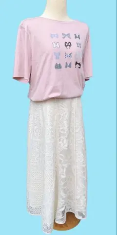 Rose Tiaraローズティアラ♡レースロングスカート♡42♡美品♡のサムネイル