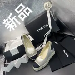CHANEL シャネル　ウェッジソール　エスパドリーユ　パンプス　21.5㎝のサムネイル